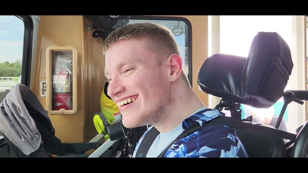 Sam takes boat from DVC trick or treat event to Hollywood Studios at Disney World @onthatnote