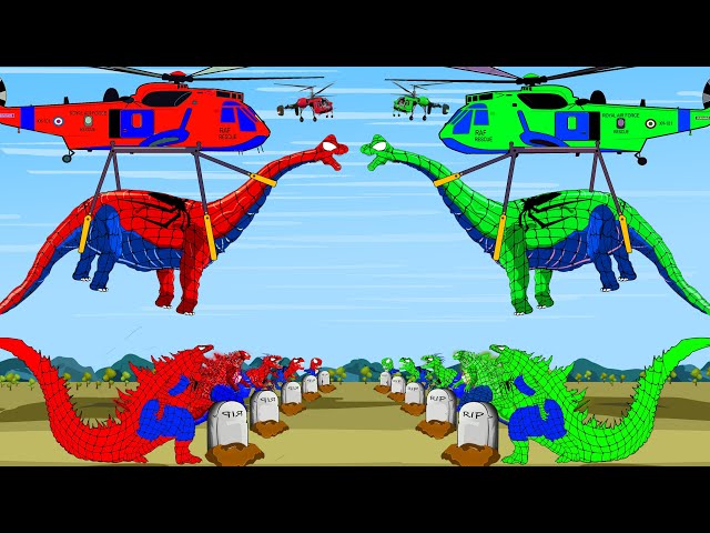 SPIDER BRACHIOSAURUS vs T-REX, Excavators,Truck, Airplane, Construction: King the Jurassic Dinosaurs class=