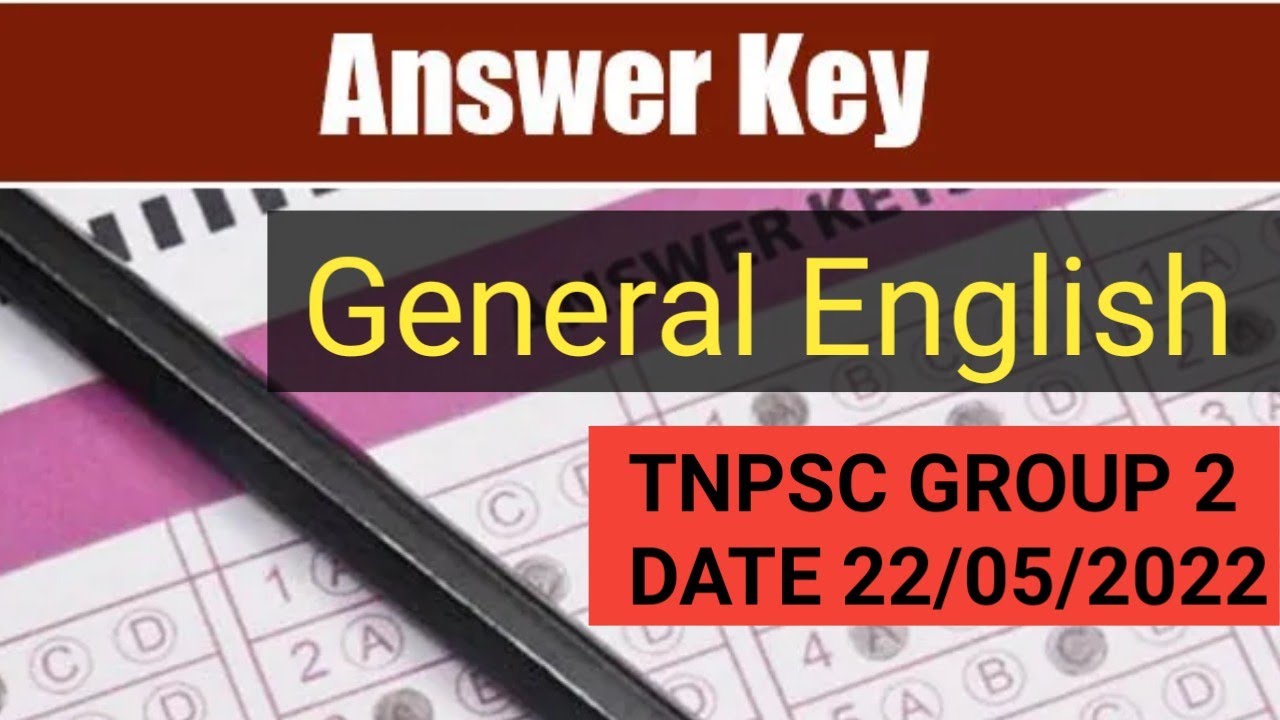 General English Answer Key TNPSC GROUP 2 - YouTube