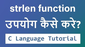 C Program to Find String Length using strlen function | Video Tutorial in Hindi