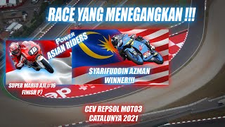TAHNIAH! Syarifuddin Azman Juara CEV Moto3 Catalunya Round 1! |  Mario Aji P6! Round 2 Pukul 7.00 PM