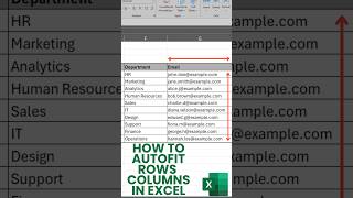 How to autofit Rows and Columns in Excel