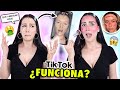 PROBANDO TRUCOS RAROS DE TIK TOK! 😱MAKEUP HACKS #2 💄 ¿Funcionan? | Claudipia