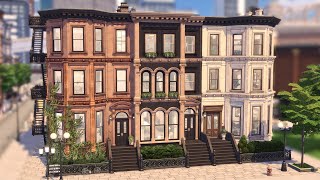 NYC TOWNHOUSES (4 UNITS) | Sims 4 For Rent | Sims 4 Speed Build (Stop Motion Style)