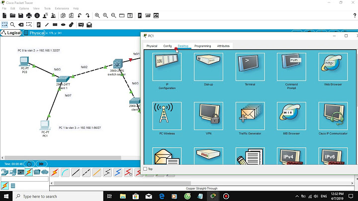 Hướng dẫn cài đặt vlan trên packet tracer