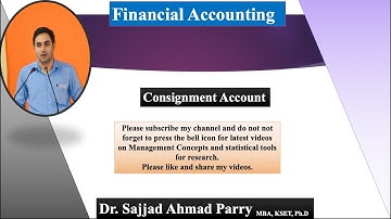 Consignment Account 7 #Financial Accounting #Consignment #Consignor #Consignee #Accounts