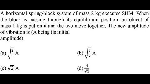 A horizontal spring-block system of mass 2 kg executes SHM. When the block is