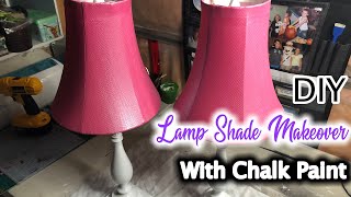 How to Paint a Lampshade With Chalk Paint / Lampshade Tutorial / DIY
