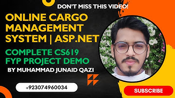 Online Cargo Management System in Asp.Net | Complete FYP Project Demo - by M Junaid Qazi