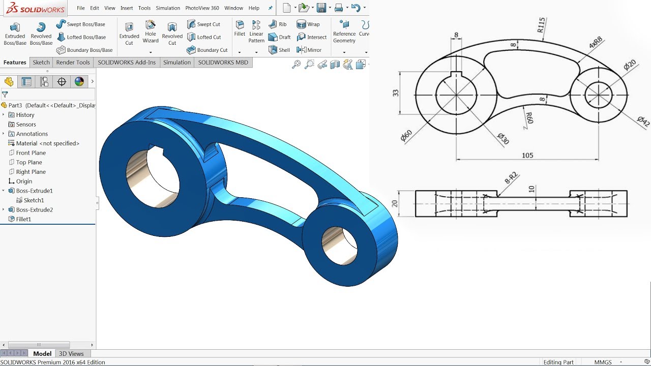 Youtube Solidworks Tutorial Solidworks Mechanical Engineering Design