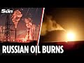 Russian oil plant IN FLAMES after Ukrainian drone attack in Rostov-on-Don