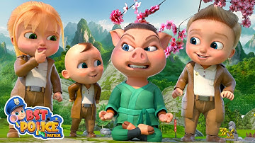 Kung Fu Power! Police vs Sneaky Max | Kids Adventure Cartoon | Billion Surprise Toys