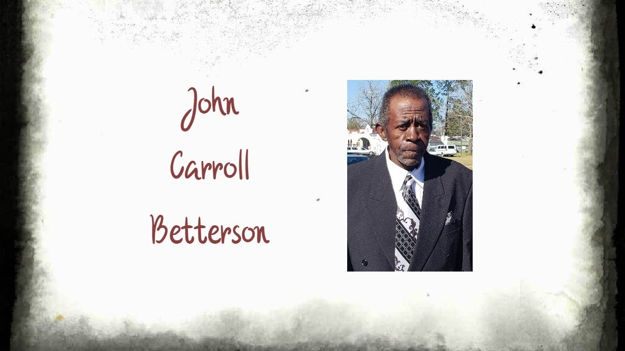 John Carroll Betterson Funeral Service - YouTube