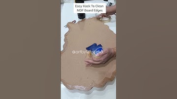 Easy Hack To Clean MDF Board Edges #resin #diy #viral #epoxy #artist #art #mdf #hack #tip #trick