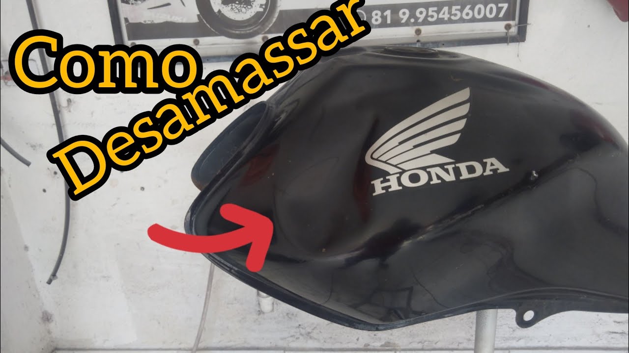 como desamassar tanque de moto com ferramentas caseira