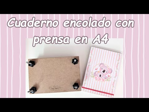 Cuaderno A4 de lettering "Encuadernado con la nueva PRENSA"