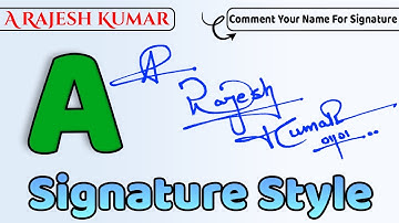 ✔️ A Rajesh Kumar Name Signature Style Request Done