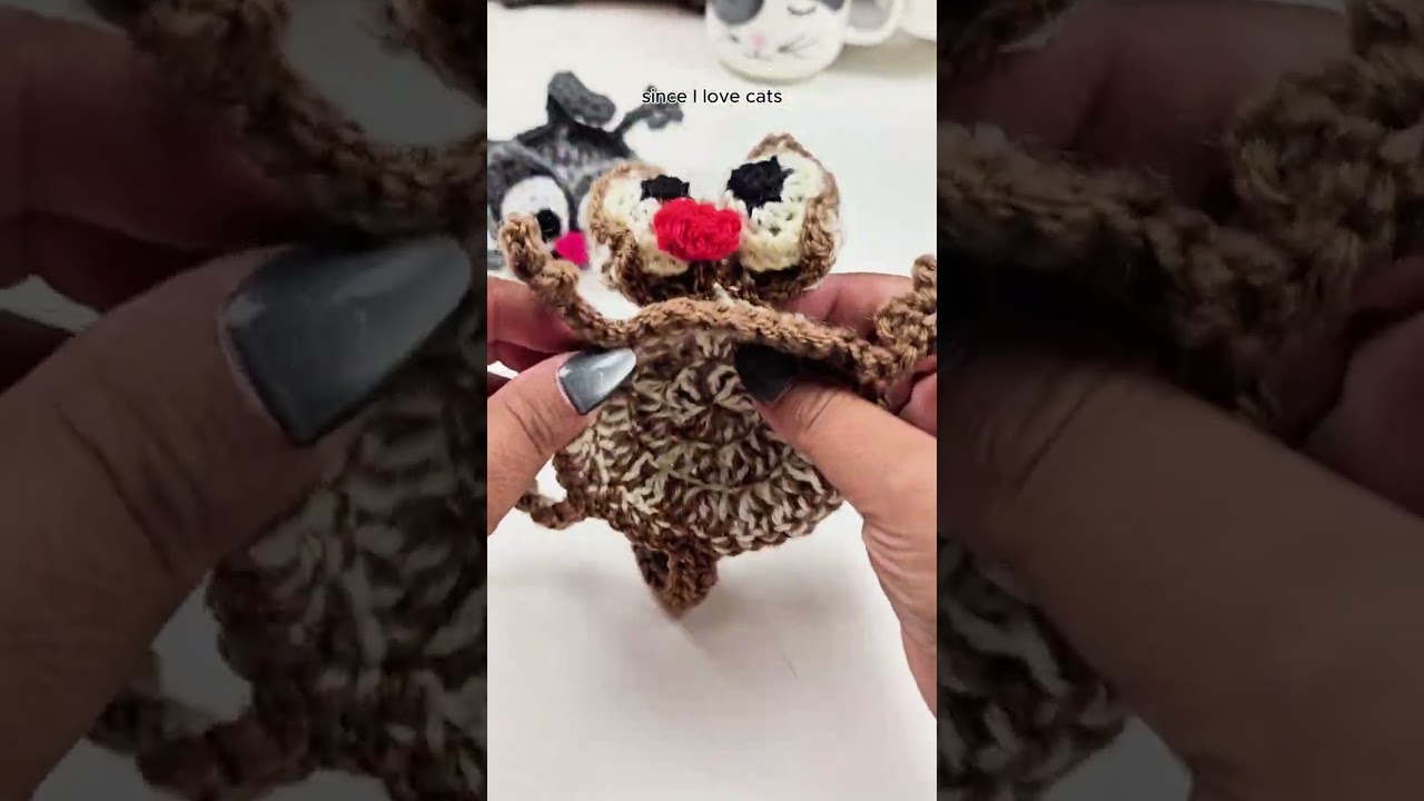 Splat Cat Coaster Crochet Pattern 🐱