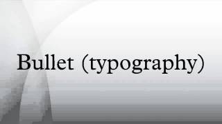 Bullet (typography)