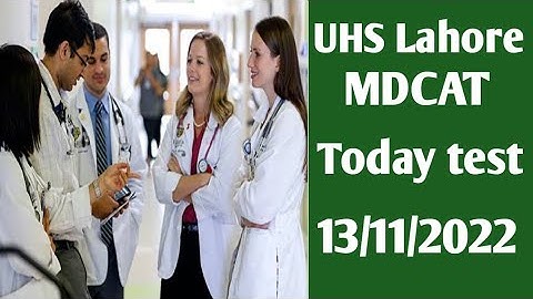 Today MDCAT Test paper UHS Lahore MDCAT TEST  13/11/2022/ ImportantMcqsCenter