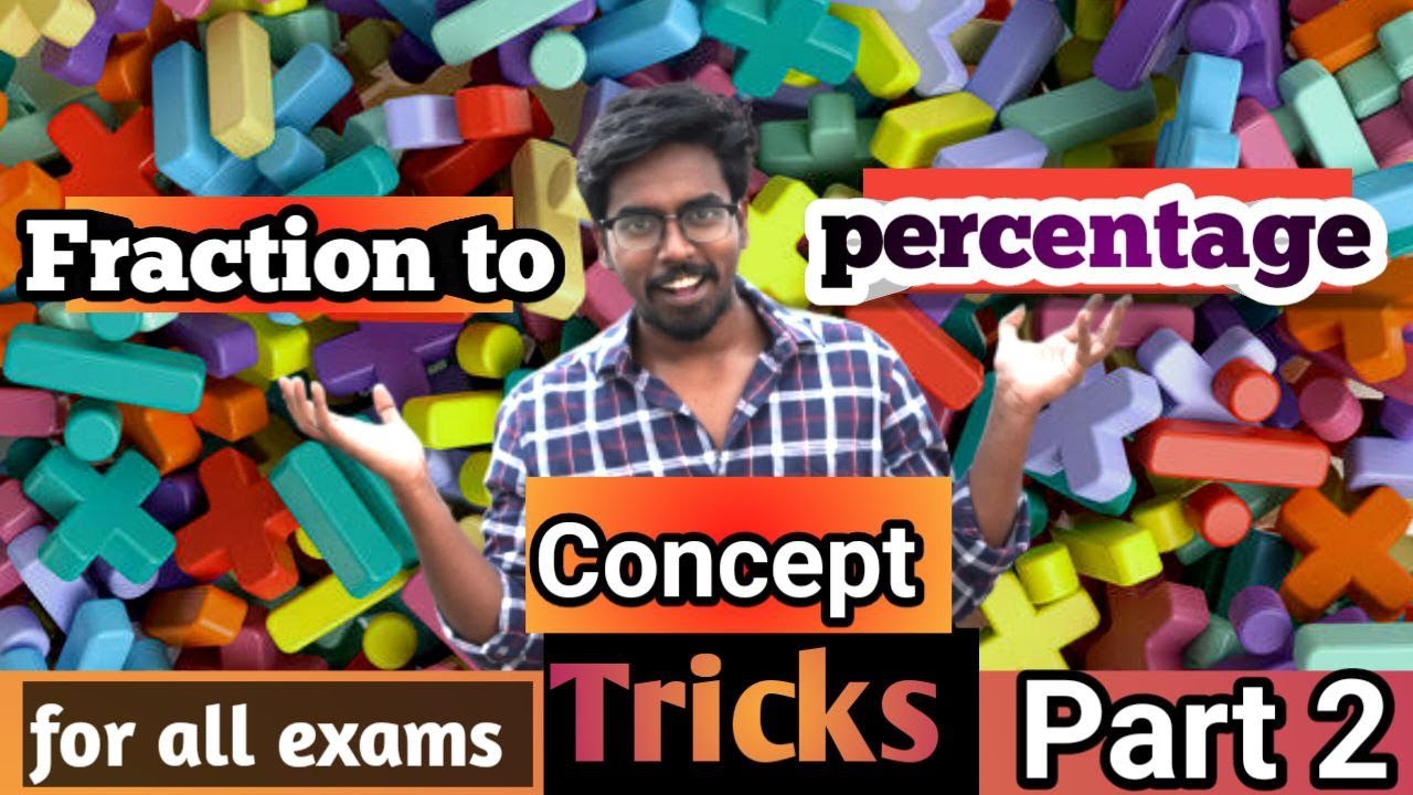 fraction to percentage concept and tricks part 2 for any exam - YouTube