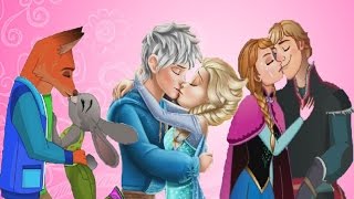 Disney Princess Elsa Anna Judy Kissing Compilation Games screenshot 5
