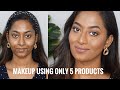 MAKEUP LOOK USING ONLY 5 PRODUCTS 💄 | BEGINNER FRIENDLY |