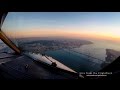 Lisbon landing at sunrise, Pilot's view