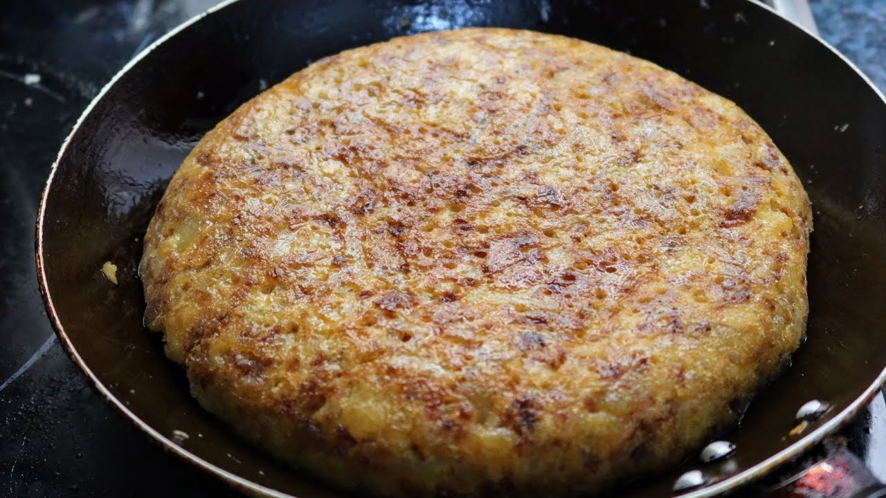 TORTILLA DE PATATAS española con solo 3 ingredientes