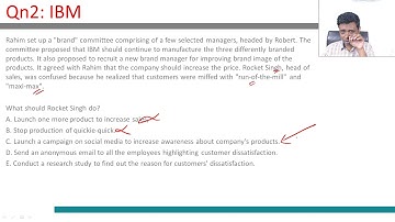 XAT Preparation - Business Decision Making | IBM