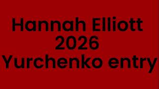Hannah Elliott 2026 - Yurchenko entry vaults