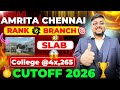 Amrita Rank vs Branch 🔥 | Amrita Chennai Campus Cutoff | AEEE Rank vs Branch | AMRITA CSAP | AEEE