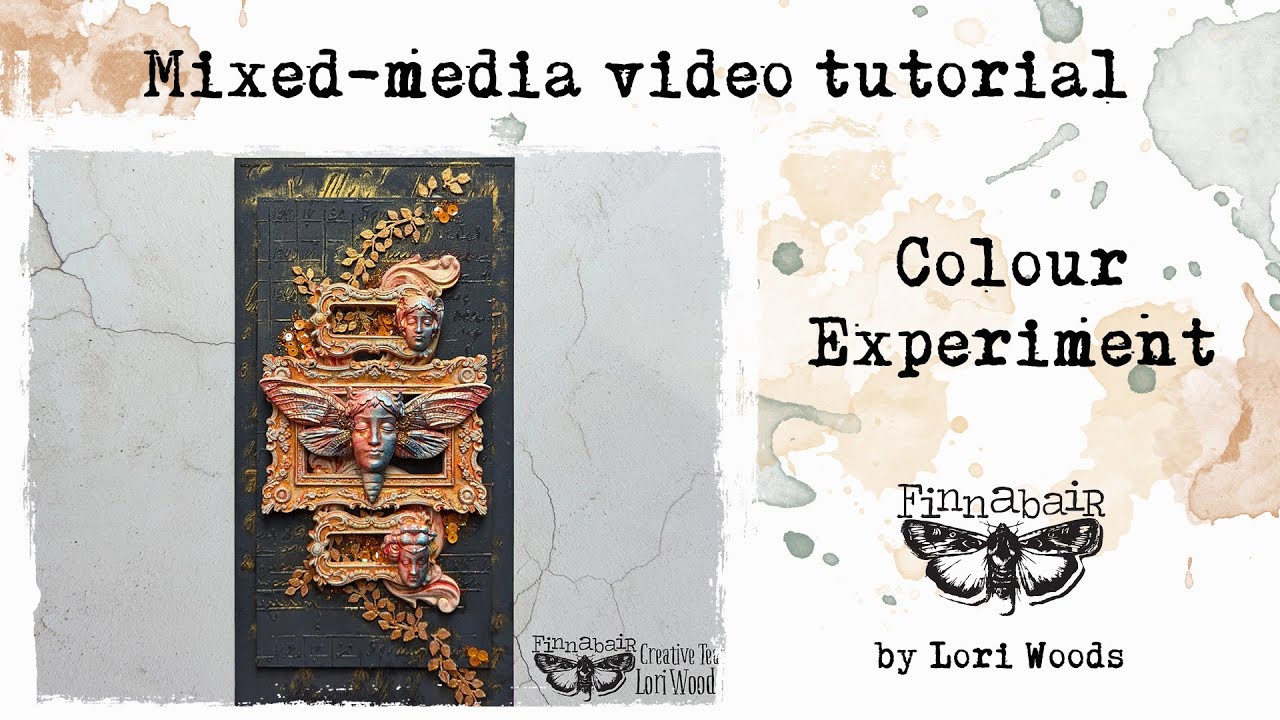 Colour Experiment mixed media canvas for Finnabair by @creative.crumbs ...