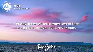 the chainsmokers high lyrics