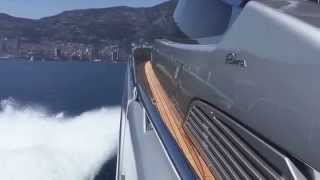 Cruising off Monaco with the new Riva 88 Florida luxury yacht
