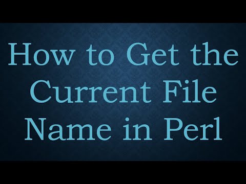 How to Get the Current File Name in Perl