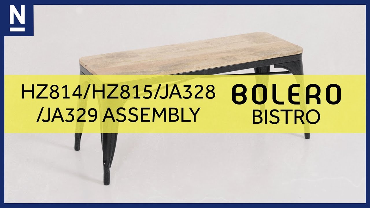 Bolero Bistro - Assembly Guide - HZ814/HZ815/JA328/JA329