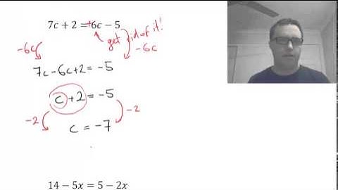 Equations with variables on both sides