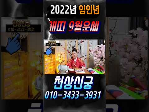 2022년(<strong>임인년</strong>) 개띠 9월 운세 빠르게 보기 #shorts
