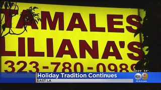 Dozens Line Up For Tamales In East LA On Christmas Eve