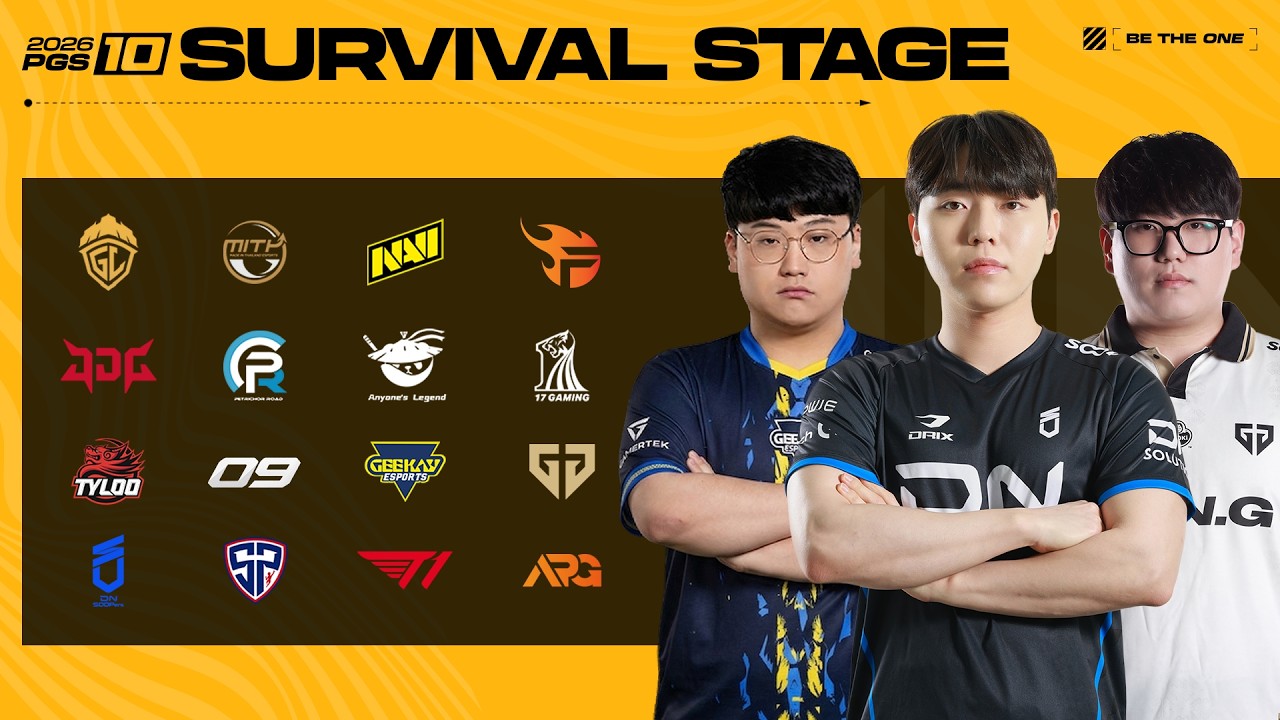 SURVIVAL STAGE | 2026 PGS 10 | GEN, T1, DNS, GK 참가