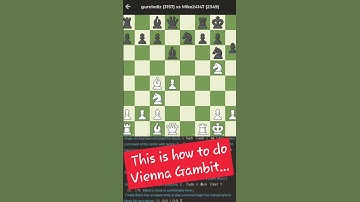 Vienna Gambit! #chess #chessmaster #chessgame #chesscom #chesstactics #chessgrandmaster