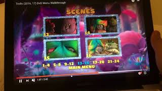 Trolls (2016, 17) DVD MENU WALKTHROUGH
