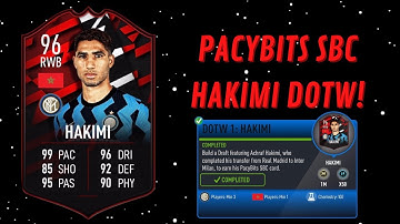 PACYBITS SBC HAKIMI DRAFT OF THE WEEK!- FUT 20 Pacybits Pack Opener & Draft