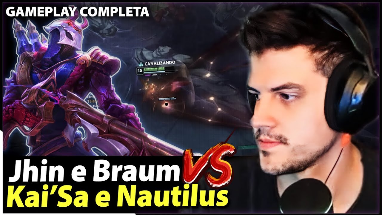 『JOGO COMPLETO』 - Jhin e Braum VS Kai'sa e Nautilus! KDA Perfeito?!