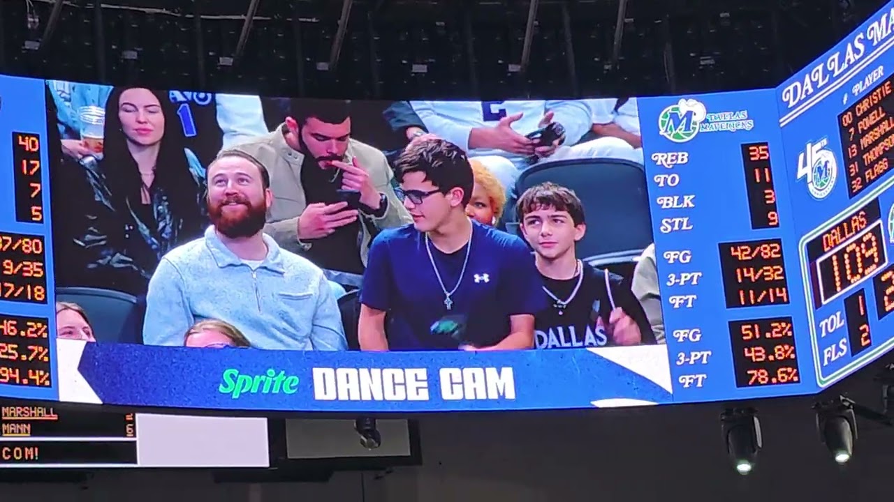 Dallas Mavericks #jumbotron dance cam vs Brooklyn Nets 1/12/26