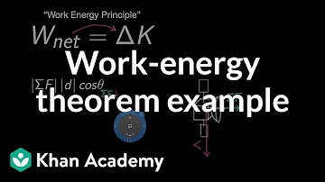 Work-energy theorem example | Physics | Khan Academy