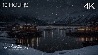 A Boat Harbor Blizzard to Rock You to Sleep | Howling Wind & Blowing Snow Ambience for Relaxation by Outdoor Therapy 20,313 views 3 months ago 10 hours, 10 minutes