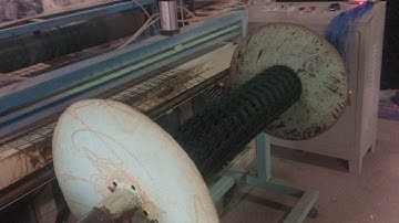 PE plastic square net production line and technology.