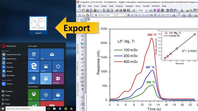 How to convert a graph into JPG or PNG from Origin 